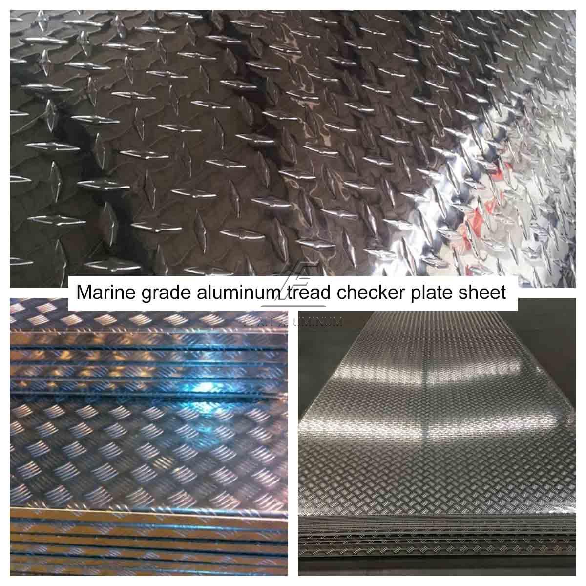 Marine grade aluminum tread checker plate sheet