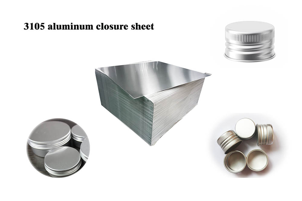 3105 aluminum closure sheet for screw caps
