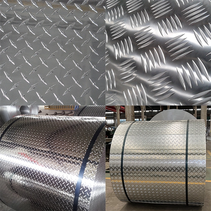 1060 3003 5052 anti-slip aluminum tread plate coil