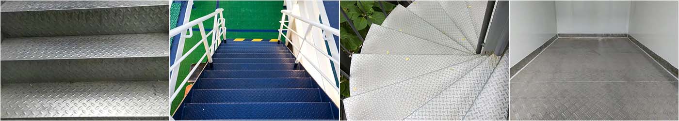 Application of 5052 aluminum tread checkered plates