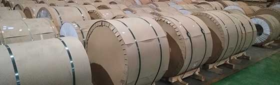 Packaging of 5052 aluminum tread checkered coil