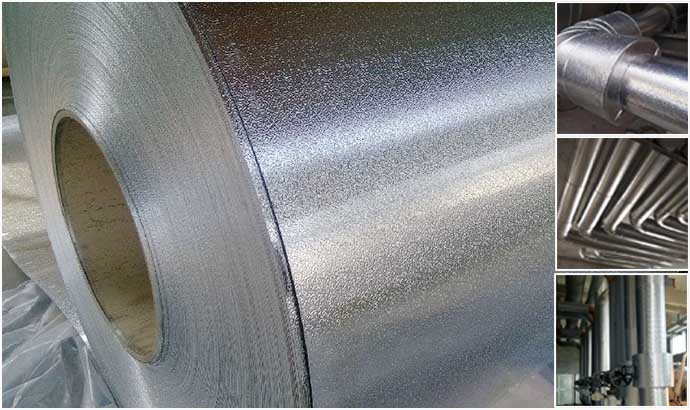 Stucco embossed aluminum coil for pipe insulation