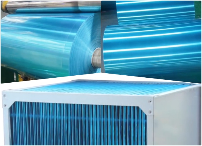 8011 blue anti-corrosion hydrophilic aluminum foil