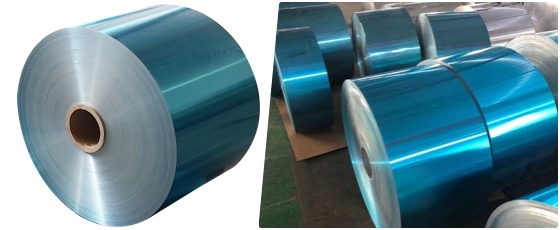 Blue air conditioner aluminum foil