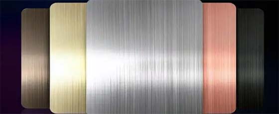 Brushed anodized aluminum plate