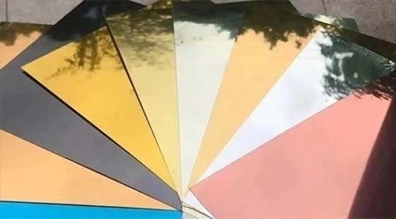 Mirror anodized aluminum plate
