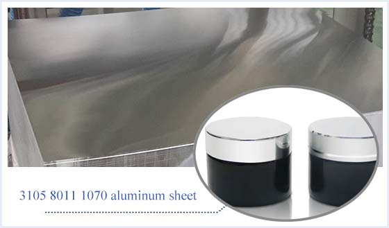 3105 8011 1070 cosmetic aluminum bottle cap materials