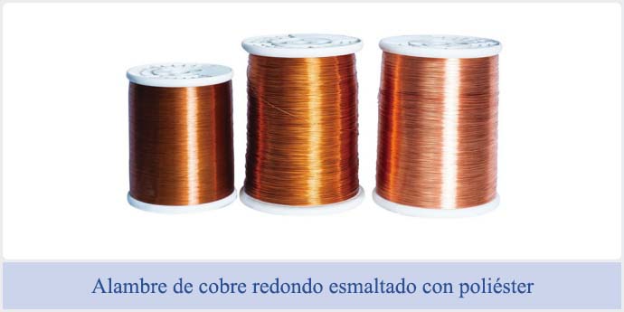 Alambre de cobre redondo esmaltado con poliéster