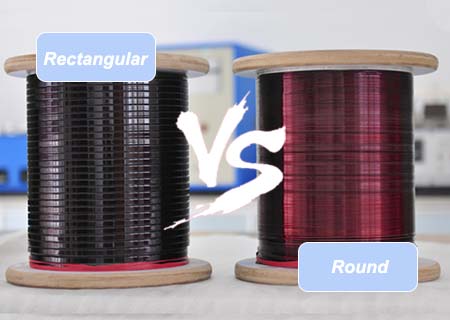 Enameled rectangular wire VS enameled round wire