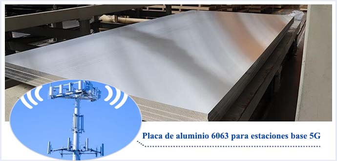 Placa de aluminio 6063 para estaciones base 5G