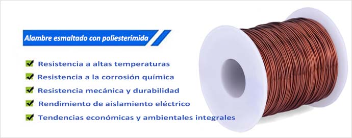 Alambre esmaltado con poliesterimida