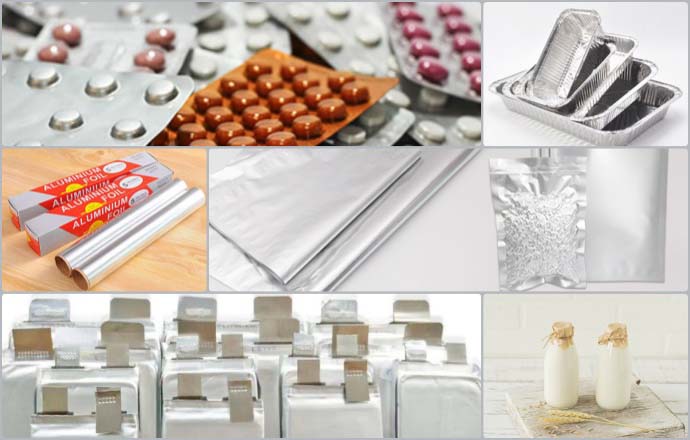 Application of different aluminum foils